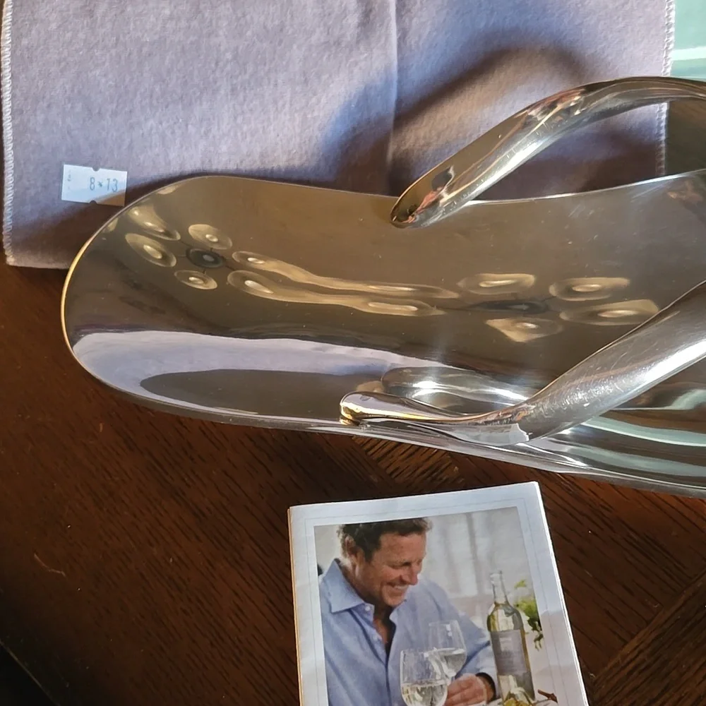 Mariposa large silver flip flop - Picture 2 of 4